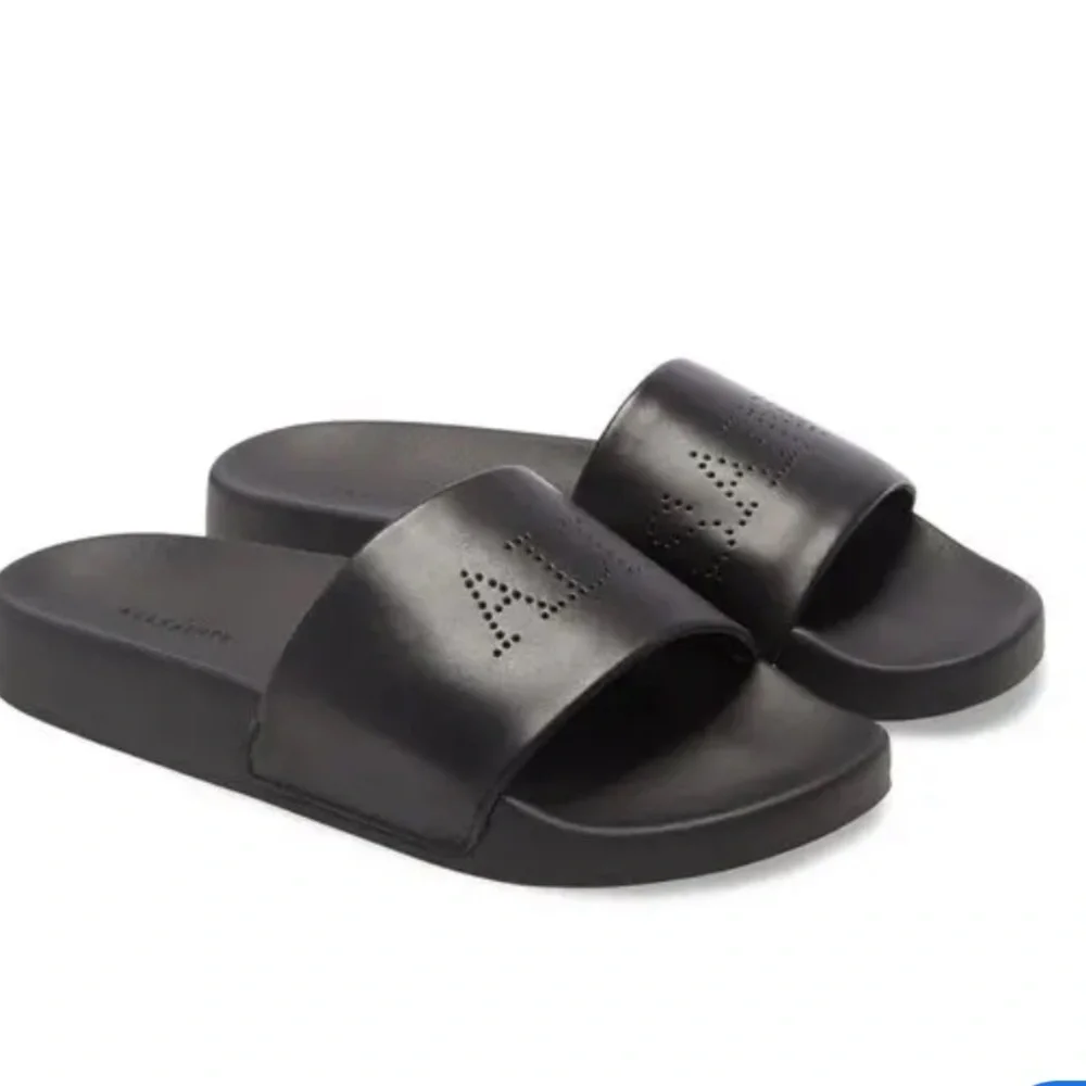 AllSaints Black Slides